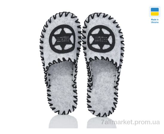 Тапки чоловічі домашні Весна/осінь 360M сірий (9 пар р.40-45) "Active" недорого оптом від прямого постачальника, зображення 2