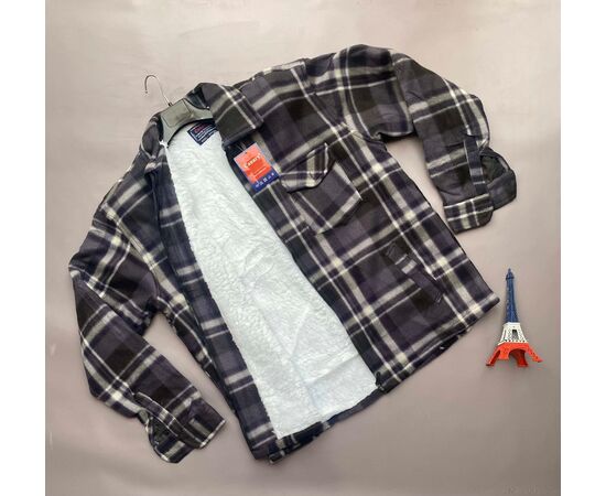 Чоловіча сорочка Зима 009-1 (10 шт. р.сіткаM/L-3XL/4XL) "Verton" недорого оптом від прямого постачальника, зображення 2