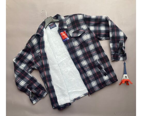 Чоловіча сорочка Зима 009-2 (10 шт. р.сіткаM/L-3XL/4XL) "Verton" недорого оптом від прямого постачальника, зображення 2