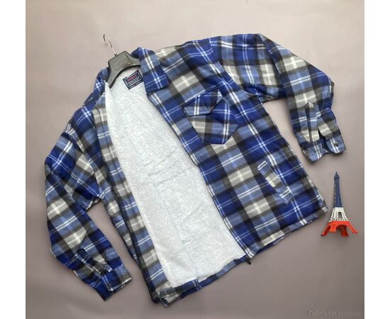 Чоловіча сорочка Зима 009-7 (10 шт. р.сіткаM/L-3XL/4XL) "Verton" недорого оптом від прямого постачальника, зображення 2