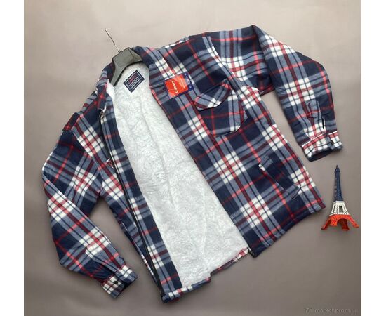 Чоловіча сорочка Зима 009-8 (10 шт. р.сіткаM/L-3XL/4XL) "Verton" недорого оптом від прямого постачальника, зображення 2