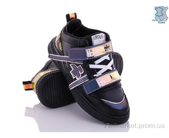 Кросівки дитячі модні Весна/осінь DA35196A black (8 пар р.32-37) "Эльффей" недорого оптом від прямого постачальника, зображення 2
