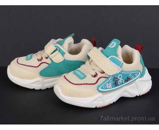 Кросівки дитячі модні Весна/осінь BDK1971-4 бело-зеленый (8 пар р.22-26) "Class Shoes" недорого оптом від прямого постачальника, зображення 2