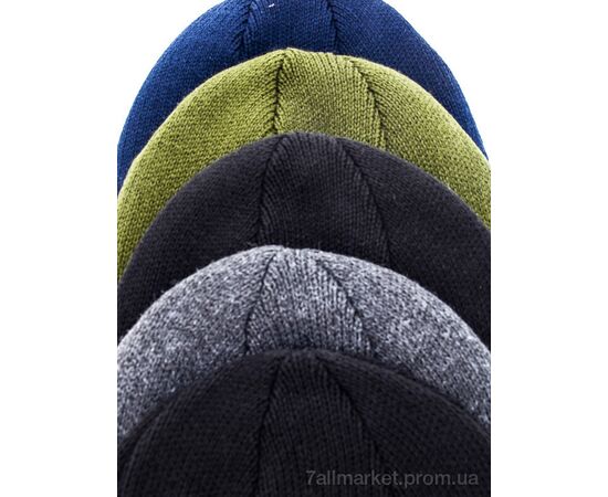 Шапка чоловіча Зима Гладкая флис mix (5 шт. р.сітка58-60) "Red Hat" недорого оптом від прямого постачальника, зображення 3