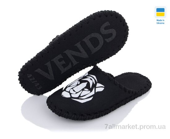 Тапки чоловічі домашні Весна/осінь 359M черный (9 пар р.40-45) "Active" недорого оптом від прямого постачальника, зображення 2