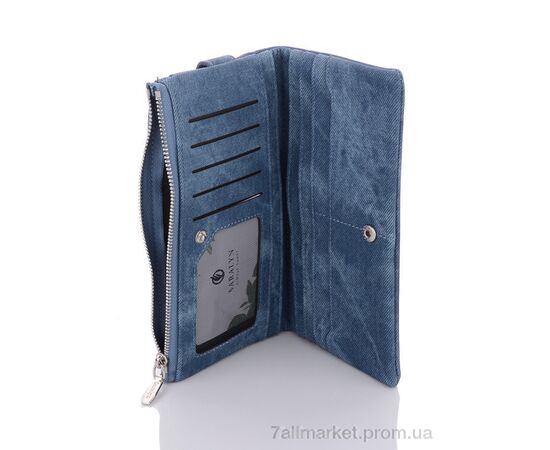 Фотография Кошелек женский Y7771A blue 9*19*2 см, "GLAMORTA" недорого оптом от прямого поставщика, изображение 3