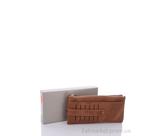 Фотография Кошелек женский Y7771A brown 9*19*2 см, "GLAMORTA" недорого оптом от прямого поставщика, изображение 2