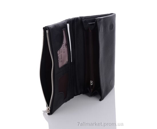 Фотография Кошелек женский Y7202A black 10*19*3 см, "GLAMORTA" недорого оптом от прямого поставщика, изображение 3