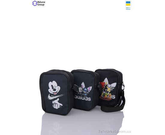 Сумка унісекс X646-3 mix 20*13*6 см, "Reluna Group" недорого оптом від прямого постачальника, зображення 2