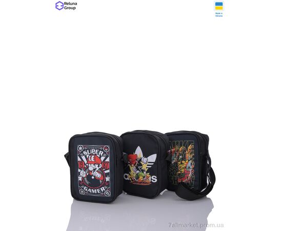 Сумка унісекс X646-4 mix 20*13*6 см, "Reluna Group" недорого оптом від прямого постачальника, зображення 2