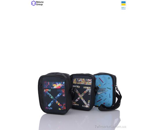 Сумка унісекс X646-7 mix 20*13*6 см, "Reluna Group" недорого оптом від прямого постачальника, зображення 2