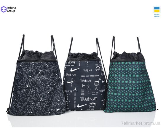 Рюкзак-мішок дитячий  647-4 mix (5 шт. р.сітка) "Reluna Group" недорого оптом від прямого постачальника, зображення 2