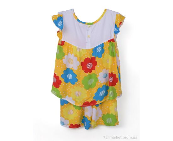 Фотография Костюм детский Лето 08607 yellow (4 шт. р.сетка 9-12) "Obuvok" недорого оптом от прямого поставщика, изображение 2