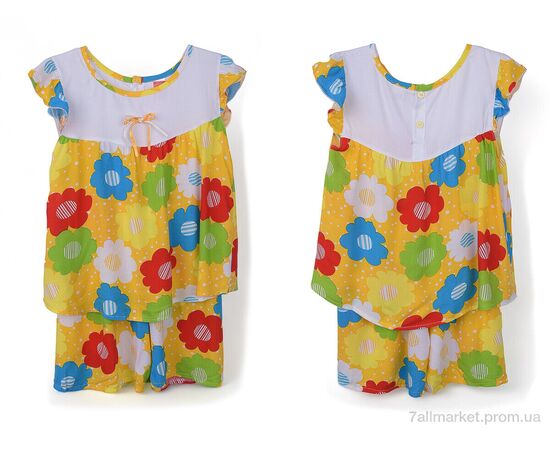 Фотография Костюм детский Лето 08607 yellow (4 шт. р.сетка 9-12) "Obuvok" недорого оптом от прямого поставщика, изображение 3