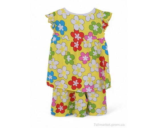 Фотография Костюм детский Лето 08602 yellow (4 шт. р.сетка 1-4) "Obuvok" недорого оптом от прямого поставщика, изображение 2