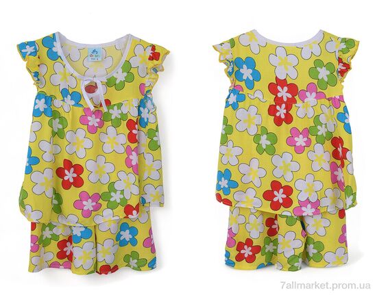 Фотография Костюм детский Лето 08602 yellow (4 шт. р.сетка 1-4) "Obuvok" недорого оптом от прямого поставщика, изображение 3