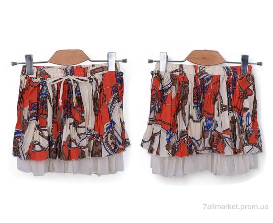 Фотография Юбка детская Лето 1816 (08598) beige-red (5 шт. р.сетка 36-44) "Obuvok" недорого оптом от прямого поставщика, изображение 3
