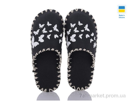 Тапки жіночі для будинку Весна/осінь 298W чорний (9 пар р.36-41) "Active" недорого оптом від прямого постачальника, зображення 2