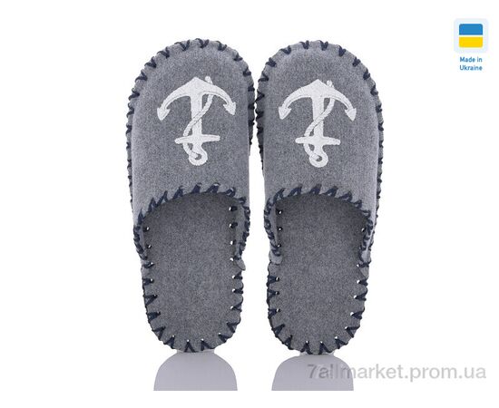 Тапки чоловічі домашні Весна/осінь 334M сірий (9 пар р.40-45) "Active" недорого оптом від прямого постачальника, зображення 2