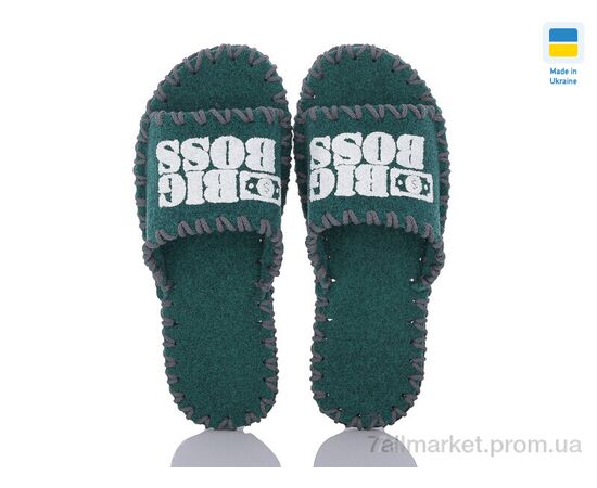 Тапки чоловічі домашні Весна/осінь 371M зелений (9 пар р.40-45) "Active" недорого оптом від прямого постачальника, зображення 2