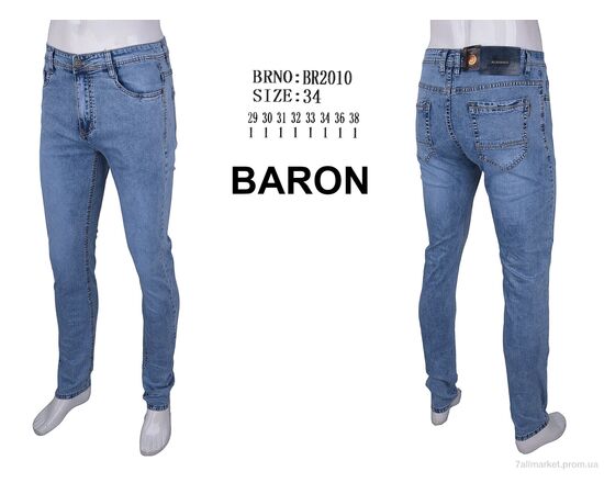 Джинси чоловічі Весна/осінь BR2010 (8 шт. р.сітка29-38) "Baron" недорого оптом від прямого постачальника, зображення 4