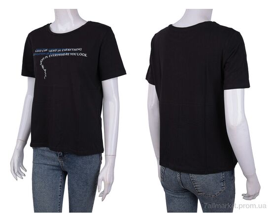 Фотография Футболка женская Лето 3488-2304-1 black (4 шт. р.сетка One size) "Мир" недорого оптом от прямого поставщика, изображение 3