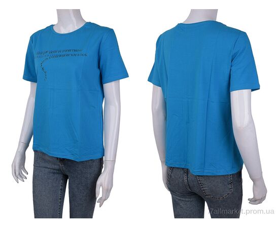 Фотография Футболка женская Лето 3488-2304-2 blue (4 шт. р.сетка One size) "Мир" недорого оптом от прямого поставщика, изображение 3