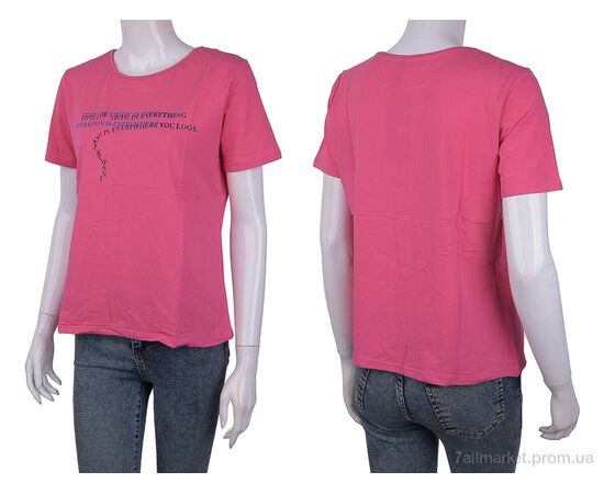Фотография Футболка женская Лето 3488-2304-6 pink (4 шт. р.сетка One size) "Мир" недорого оптом от прямого поставщика, изображение 3