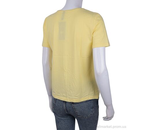 Фотография Футболка женская Лето 3488-2304-7 yellow (4 шт. р.сетка One size) "Мир" недорого оптом от прямого поставщика, изображение 2