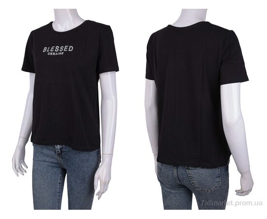 Фотография Футболка женская Лето 3488-2303-1 black (4 шт. р.сетка One size) "Мир" недорого оптом от прямого поставщика, изображение 3