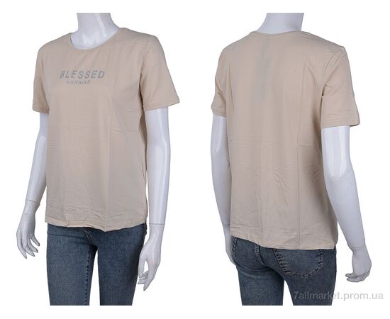 Фотография Футболка женская Лето 3488-2303-2 beige (4 шт. р.сетка One size) "Мир" недорого оптом от прямого поставщика, изображение 3