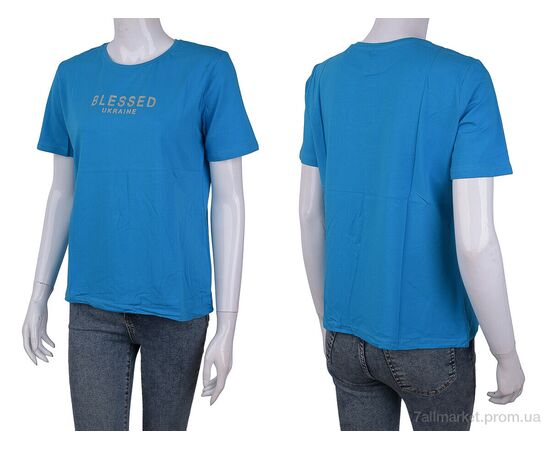 Фотография Футболка женская Лето 3488-2303-4 blue (4 шт. р.сетка One size) "Мир" недорого оптом от прямого поставщика, изображение 3
