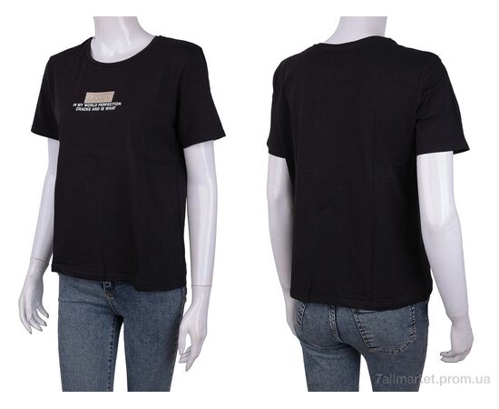 Фотография Футболка женская Лето 3488-3 black (4 шт. р.сетка One size) "Мир" недорого оптом от прямого поставщика, изображение 3