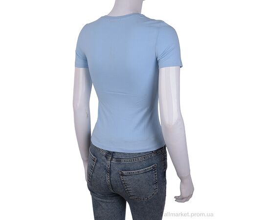 Фотография Футболка женская Лето 3488-2104-3 l.blue (4 шт. р.сетка One size) "Мир" недорого оптом от прямого поставщика, изображение 2