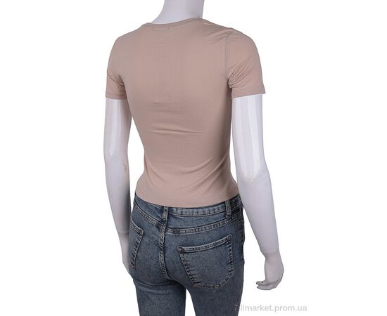Футболка жіноча Літо 3488-2104-6 beige (4 шт. р.сіткаOne size) "Мир" недорого оптом від прямого постачальника, зображення 2