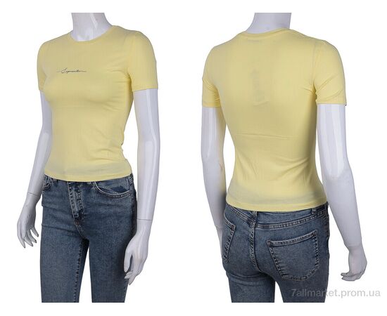 Футболка жіноча Літо 3488-2104-8 yellow (4 шт. р.сіткаOne size) "Мир" недорого оптом від прямого постачальника, зображення 3