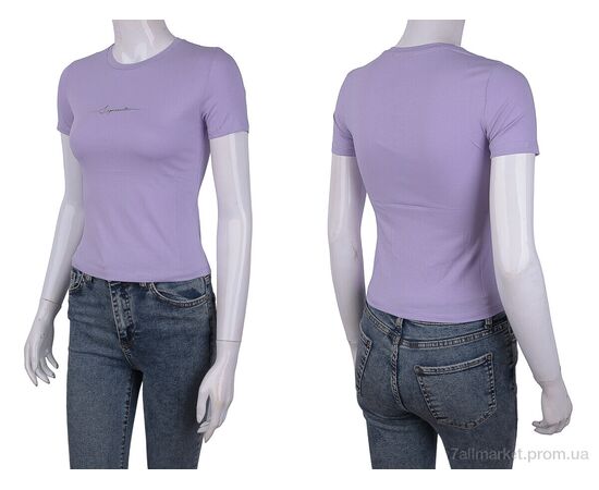 Футболка жіноча Літо 3488-2104-9 l.violet (4 шт. р.сіткаOne size) "Мир" недорого оптом від прямого постачальника, зображення 3