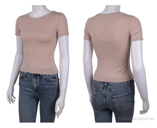 Фотография Футболка женская Лето 3488-2098-4 beige (4 шт. р.сетка One size) "Мир" недорого оптом от прямого поставщика, изображение 3