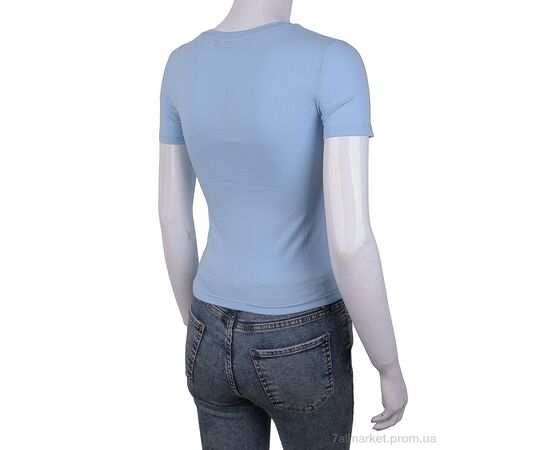 Фотография Футболка женская Лето 3488-2098-9 l.blue (4 шт. р.сетка One size) "Мир" недорого оптом от прямого поставщика, изображение 2