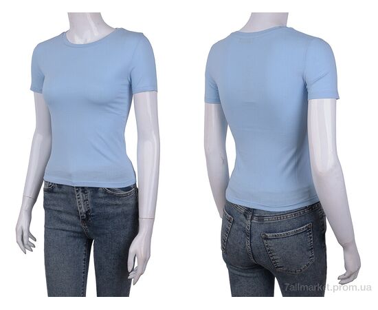 Фотография Футболка женская Лето 3488-2098-9 l.blue (4 шт. р.сетка One size) "Мир" недорого оптом от прямого поставщика, изображение 3