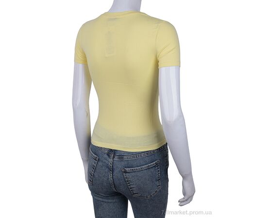 Фотография Футболка женская Лето 3488-2098-10 yellow (4 шт. р.сетка One size) "Мир" недорого оптом от прямого поставщика, изображение 2