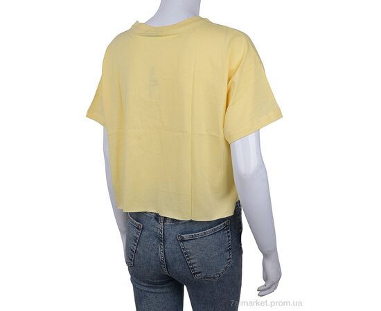 Фотография Футболка женская Лето 3488-36 yellow (3 шт. р.сетка S-L) "Мир" недорого оптом от прямого поставщика, изображение 2
