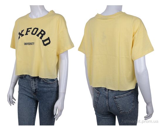 Фотография Футболка женская Лето 3488-36 yellow (3 шт. р.сетка S-L) "Мир" недорого оптом от прямого поставщика, изображение 3