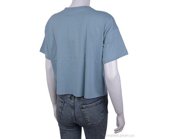 Фотография Футболка женская Лето 3488-37 blue (3 шт. р.сетка S-L) "Мир" недорого оптом от прямого поставщика, изображение 2