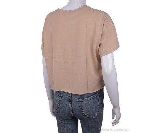 Фотография Футболка женская Лето 3488-39 beige (3 шт. р.сетка S-L) "Мир" недорого оптом от прямого поставщика, изображение 2