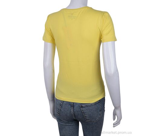 Фотография Футболка женская Лето 3488-2 yellow (4 шт. р.сетка S-M) "Мир" недорого оптом от прямого поставщика, изображение 2