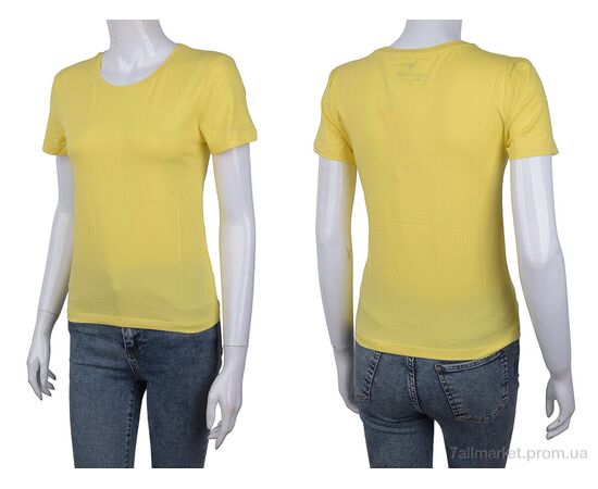 Фотография Футболка женская Лето 3488-2 yellow (4 шт. р.сетка S-M) "Мир" недорого оптом от прямого поставщика, изображение 3