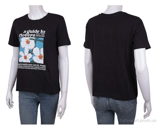 Фотография Футболка женская Лето 3488-20 black (4 шт. р.сетка One size) "Мир" недорого оптом от прямого поставщика, изображение 3