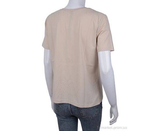 Фотография Футболка женская Лето 3488-22 beige (4 шт. р.сетка One size) "Мир" недорого оптом от прямого поставщика, изображение 2