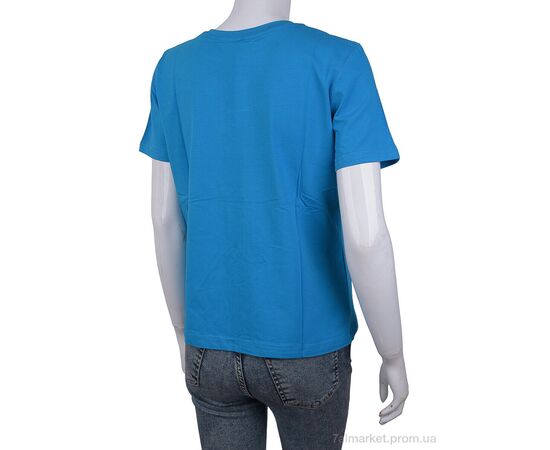 Фотография Футболка женская Лето 3488-23 blue (4 шт. р.сетка One size) "Мир" недорого оптом от прямого поставщика, изображение 2